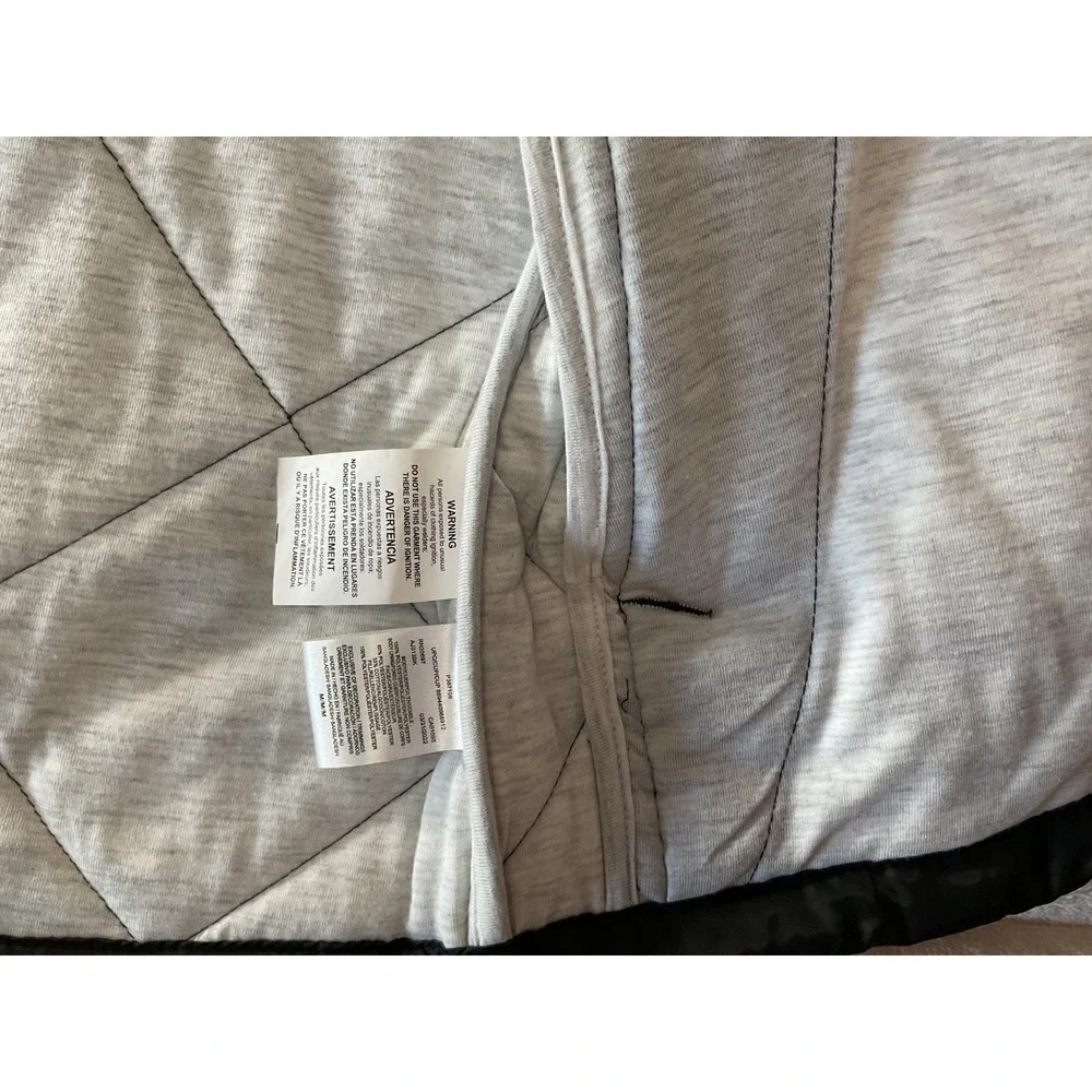 Genuine Dickies Womens Black Quilted Diamond Snap Front Jacket M Water Resistant